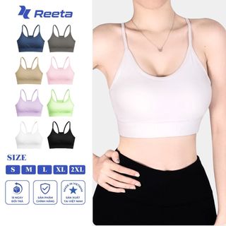 Áo bra dây thê thao nữ REETA tập gym,yoga,aerobic,pickleball...có mút định hình,chất vải dày dặn do giãn - A010