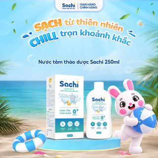 Nước Tắm Thảo Dược Cho Bé Sachi 250ml Hỗ Trợ Làm Dịu Mát Da Giúp Phòng Ngừa Rôm Sảy