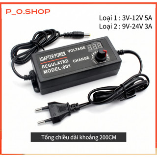 【🔥Rẻ】Bộ Nguồn AC Sang DC 60W 5A 3-12V Nguồn Có Thể Điều Chỉnh Adapter điều chỉnh điện áp 100-240V chất lượng tốt