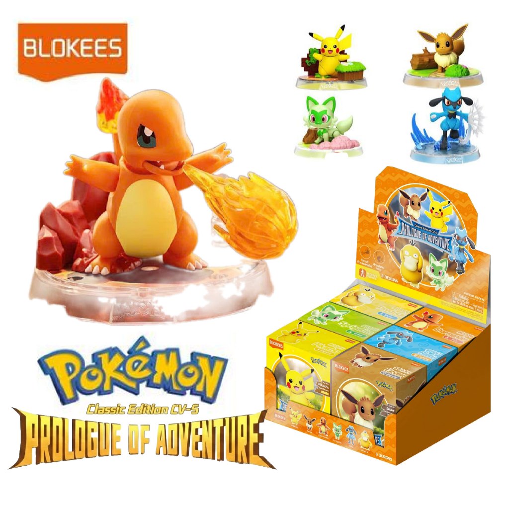 Pokemon CV Classic ver S โมเดลประกอบพลาสติกพร้อมข้อต่อ Blokees 7400