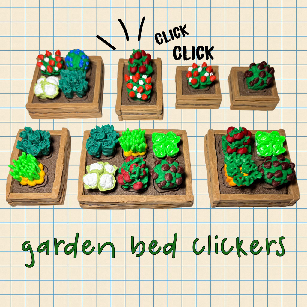 GARDEN BED MODEL (TREE DROP) CLICKER 3D PRINTED