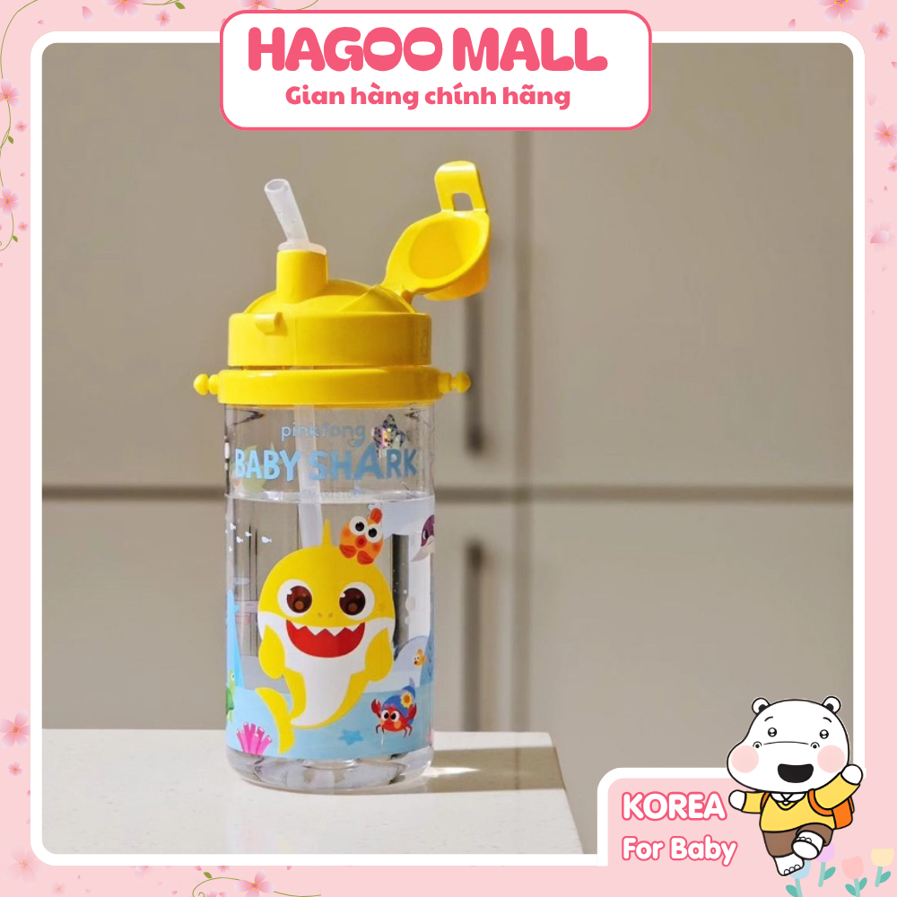 ขวดน้ํา PINKFONG BABYSHARK พร้อม STRAW AND STRAP