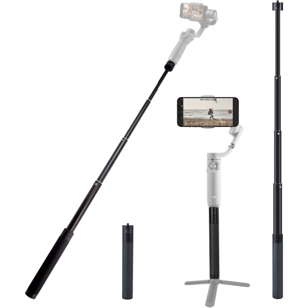 GoPro ขาตั้งกล้อง Gimbal Extension Bar Selfie Stick 19-73 ซม. 1/4 ด้าย" พับสะดวก