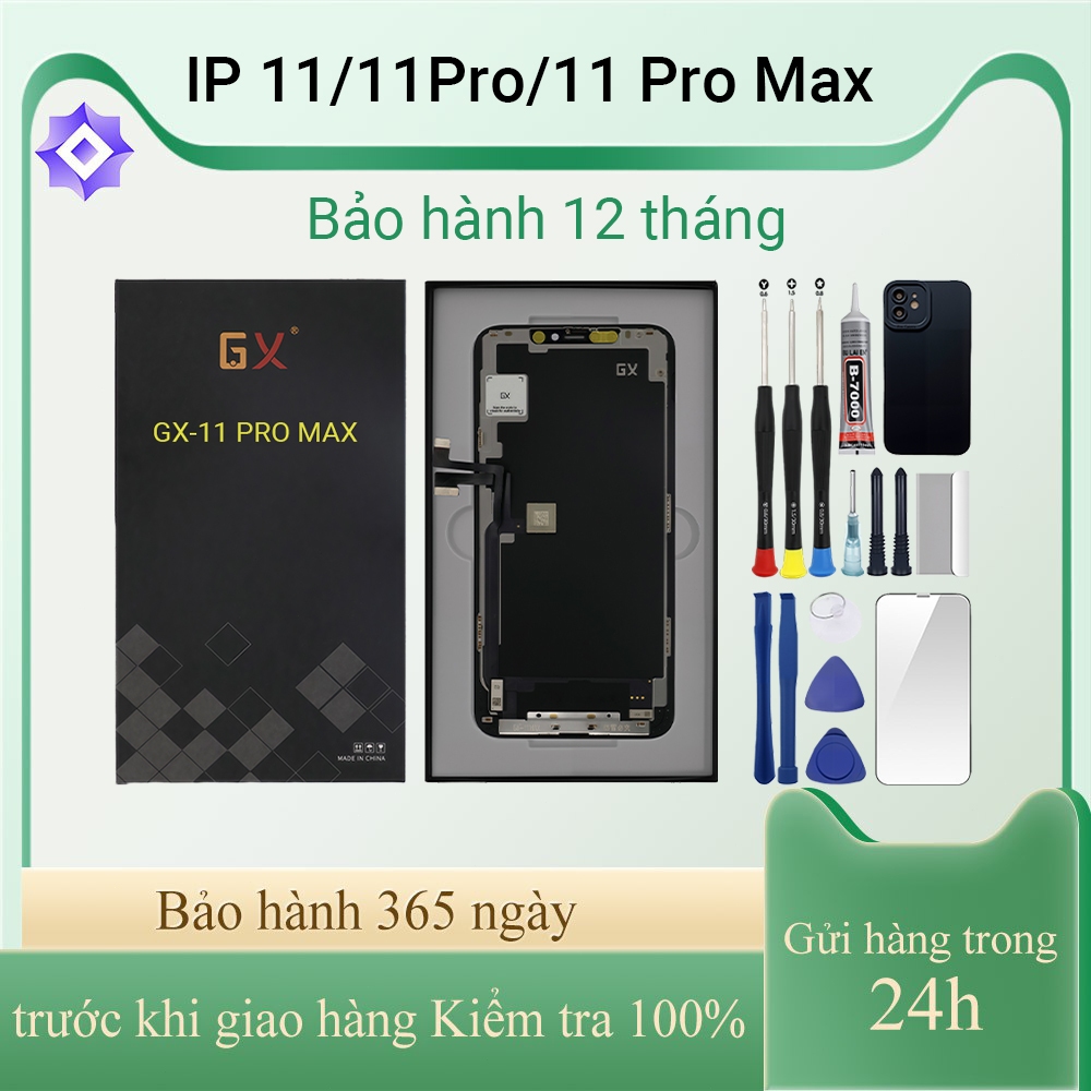 หน้าจอ GX-OLED/HD+ ของแท้เข้ากันได้กับ IP 11/11 Pro/11 Pro Max พร้อมชุดฟรี