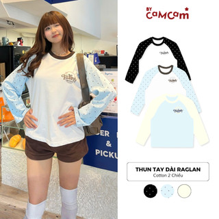 Áo Thun Dài Tay Raglan Fluffy 𝑩𝒚𝒄𝒂𝒎𝒄𝒂𝒎 Form Unisex Nam Nữ Phong Cách Năng Động ATD563