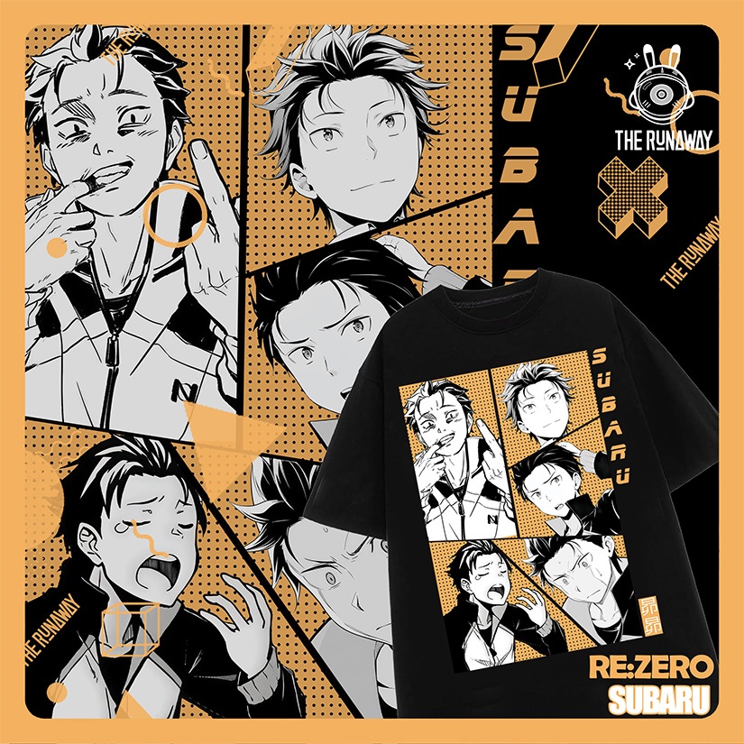 RE: Zero - เสื้อยืด Subaru Collage ผ้าคอตตอน 100% ดาวน์สําหรับผู้ชาย / ผู้หญิง โดย The Runaway
