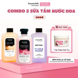 Sữa Tắm Beautylife Sáng Trắng Da Nước Hoa-500g Dưỡng Ẩm, Dưỡng Da Sáng Mịn, Hương Nước Hoa Ngọt Ngào Và Làm Sạch Cơ Thể