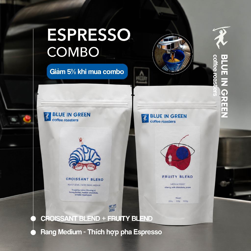 [PRESSO COMBO] - Medium Roast - Fruity Blend & Croissant Blend - Blue in Green Coffee Roasters