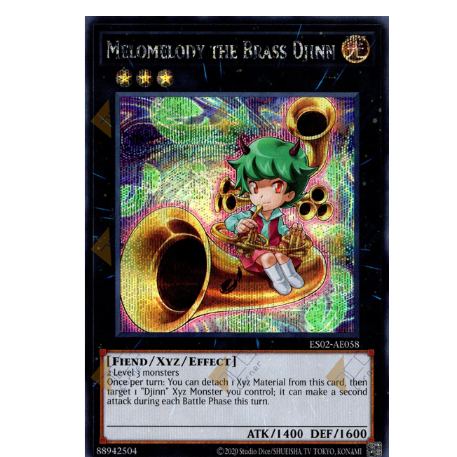 ของแท้ TGT yugioh ES02-AE058 เมโลเมโลดี้ทองเหลือง Djinn