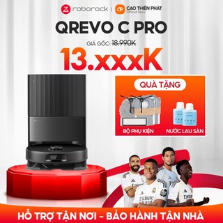 [Bảo hành tận nhà] Robot Hút Bụi Lau Nhà Roborock Qrevo C Pro | Lực Hút 18.500Pa Giặt Nước Nóng 60°C