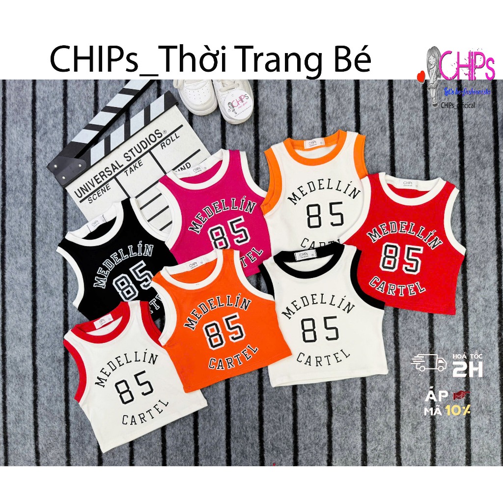 เสื้อครอปใต้วงแขนเข้ารูปพิมพ์ลายเบอร์85ดีไซน์สปอร์ตสําหรับเด็กผู้หญิง