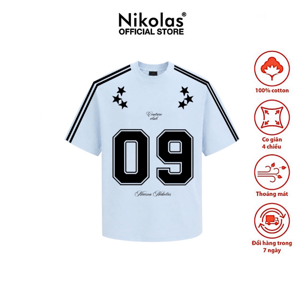 เสื้อยืด Nikolas S09 สําหรับผู้ชายและผู้หญิง Unisex
