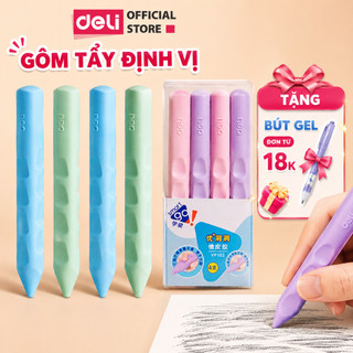 [🔥TẶNG BÚT GEL] Gôm Tẩy Định Vị Tẩy Bút Chì Deli Tẩy Sạch Sẽ Ít Vụn Không Mòn Giấy Phù Hợp Cho Học Sinh Văn Phòng