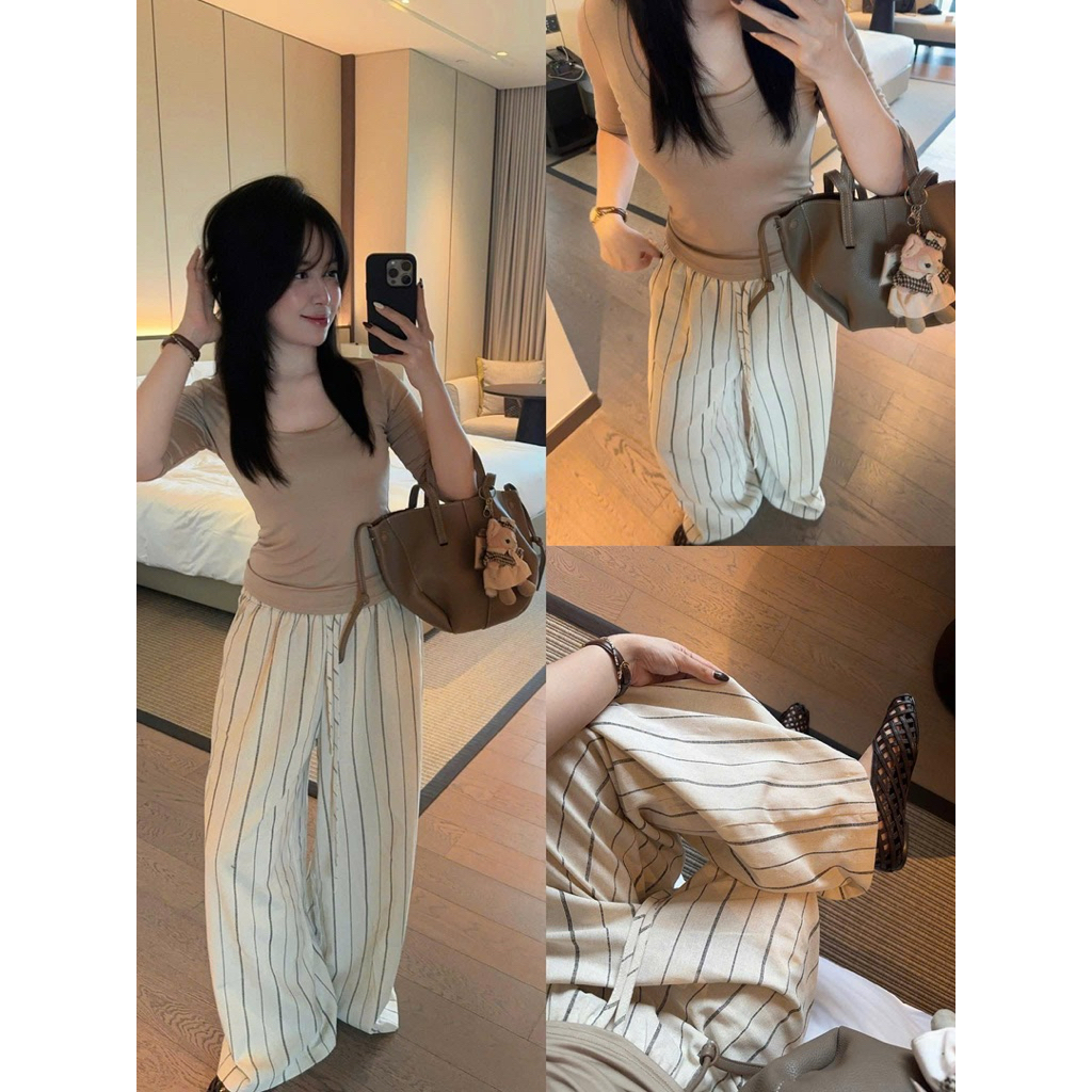 Studioby25 x ME studio 6836 | กางเกง QC ME LINEN PLAID