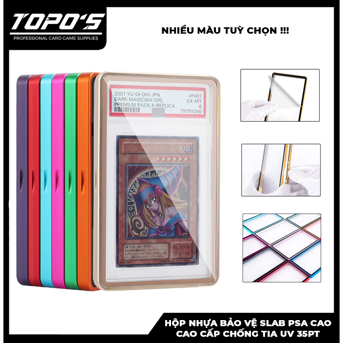 [PSA CASE] กล่องพลาสติกป้องกันสําหรับการ์ด Slab PSA 35PT พร้อมกระจกใสคุณภาพสูง