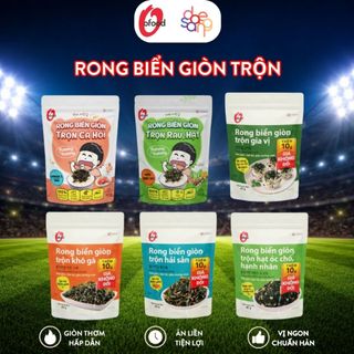 [O'Food] Rong biển giòn trộn khô gà, hải sản, hạt óc chó hạnh nhân, cá hồi, rau&hạt O'Food