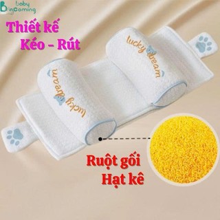 Gối Định Hình Chống Méo Đầu Cho Bé 0–18M Hạt Kê Tự Nhiên