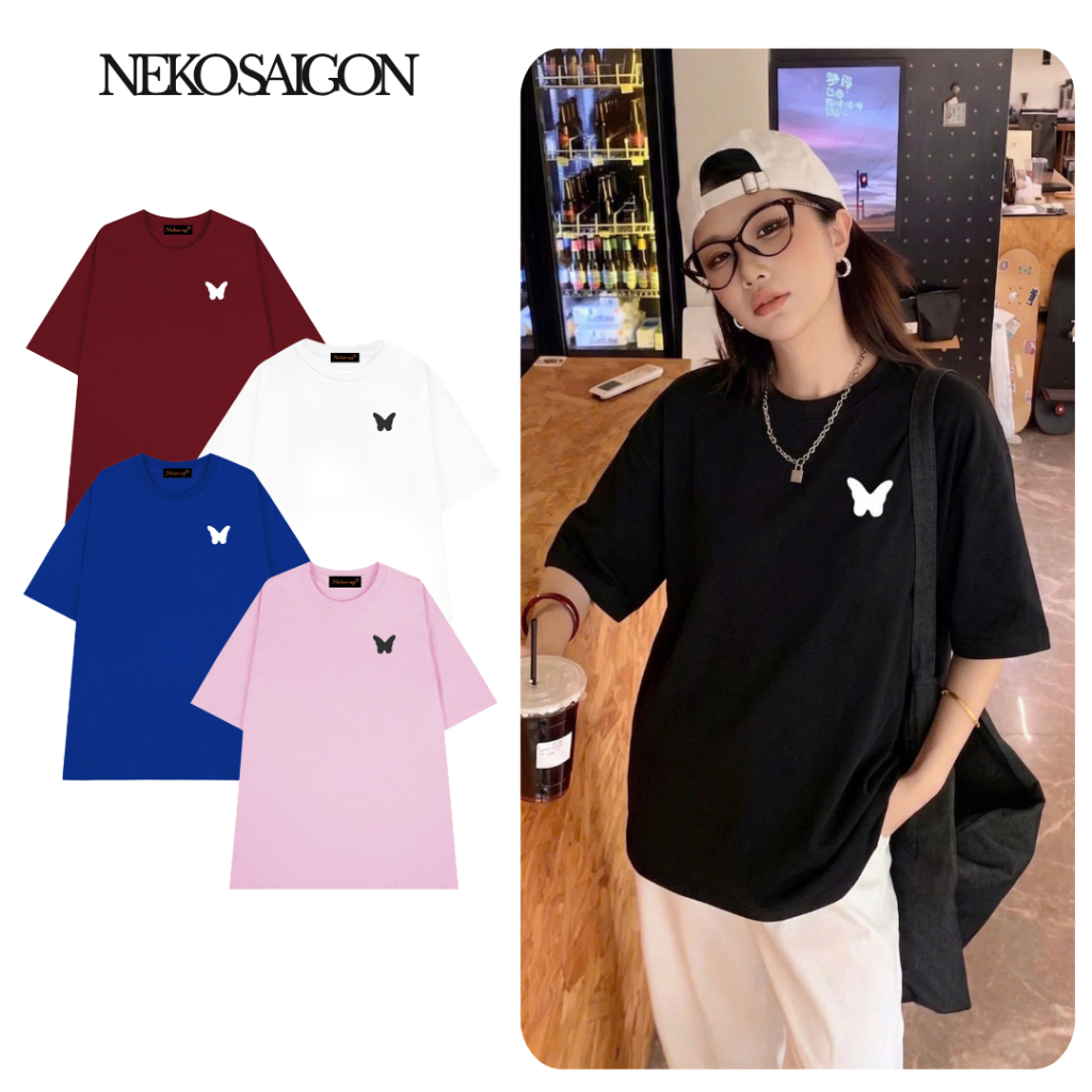 เสื้อยืดแขนหลวม Nekosg HT22 สําหรับทุกเพศ