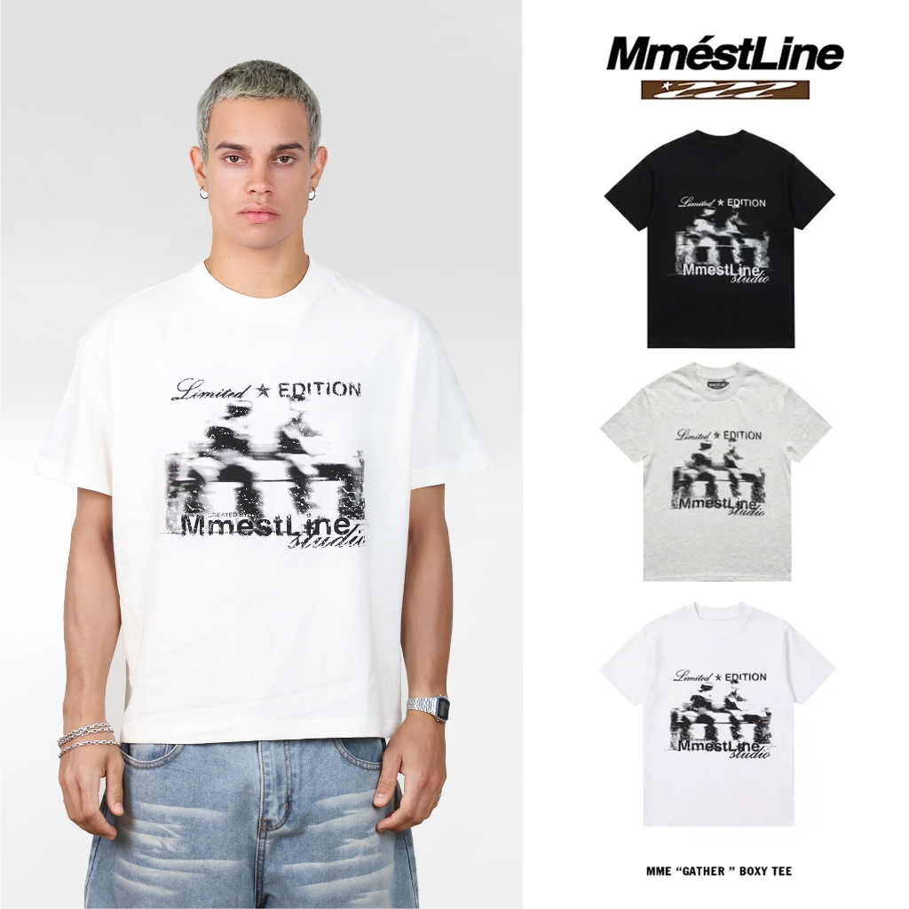 เสื้อยืด "GEATHER" เสื้อกล้าม ทรง Boxy Silk Signature Premium Cotton