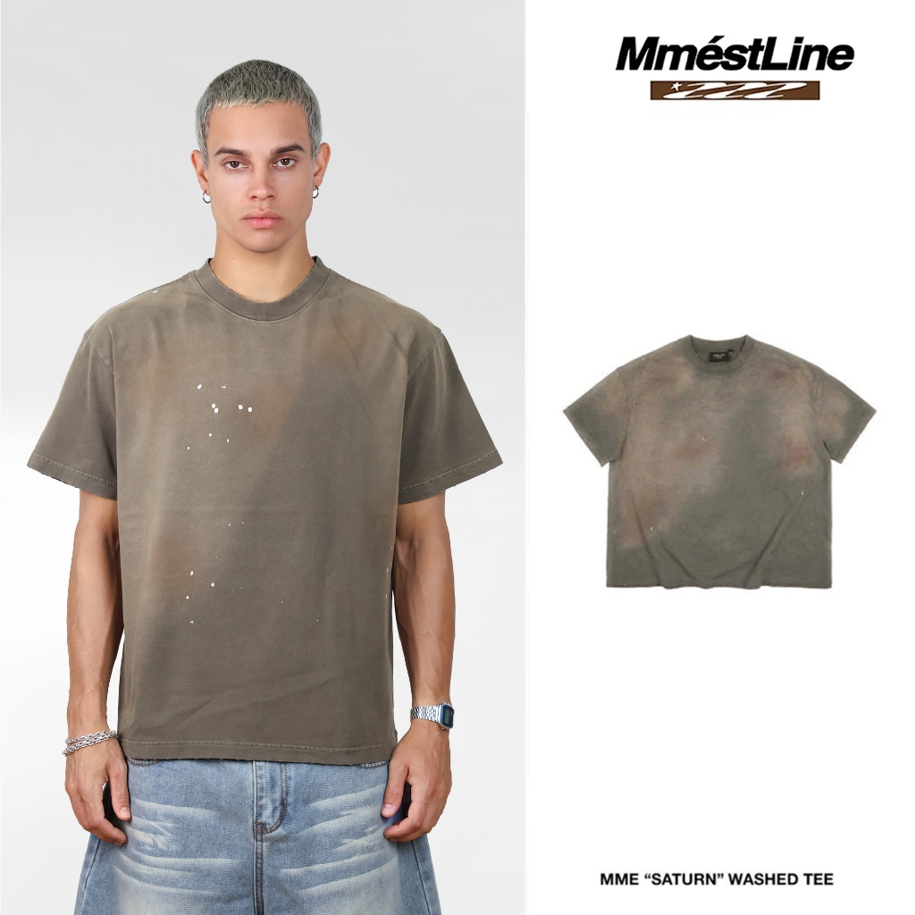 เสื้อกล้าม "SASTURN" เสื้อยืดลาย Boxy Wash ผ้าไหม Premium Cotton