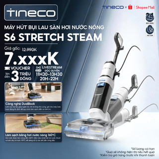 Tineco Floor One S6 Stretch Steam Máy hút bụi lau sàn hơi nước nóng 160 độ - Lực hút 18000pa - Chống rối - BH 24 Tháng
