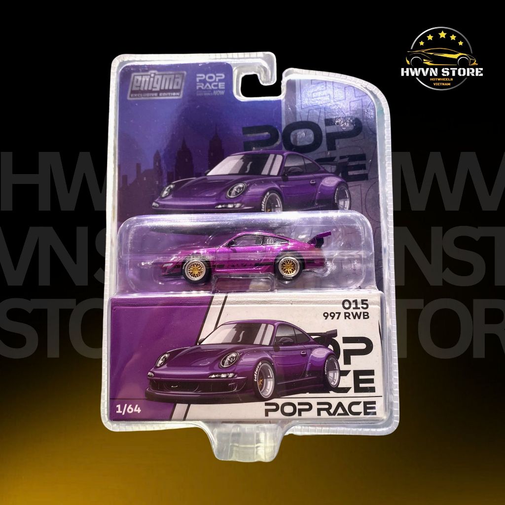 Miniverse - รถโมเดล Purple Poprace 997 RWB (CARD 015)