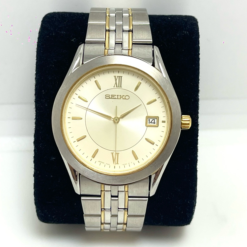 SEIKO 7N42 Vintage Gold Plated Mens Watch 38mm - Domestic Japan [2HAND]
