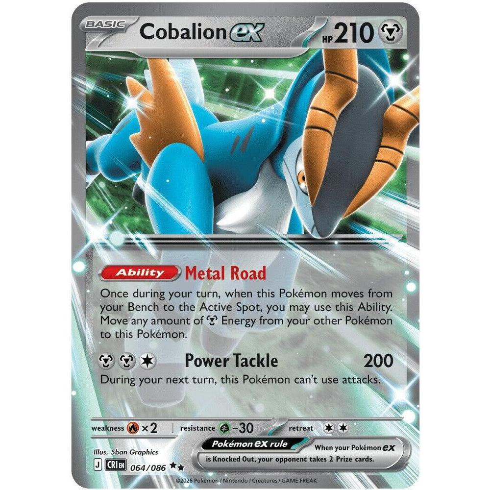 [ AllPoke ] Pokemon TCG,Cobalion ex Cards - 064/086 -M-NM
