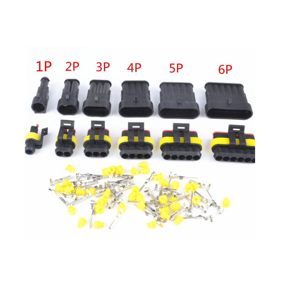 คุณภาพสูง AMP 2P 3P 4P 5P 6P แจ็คไฟกันน้ําสําหรับรถมอเตอร์ไซด์และรถยนต์ (รวม cos และยาง) - G0-1