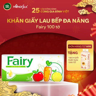 (Bao Bì Mới) Giấy Bếp Đa Năng FAIRY Đỏ Cao Cấp Mềm Mịn Thấm Hút Dầu Tốt Lau Chùi Tiện Lợi 100 Tờ