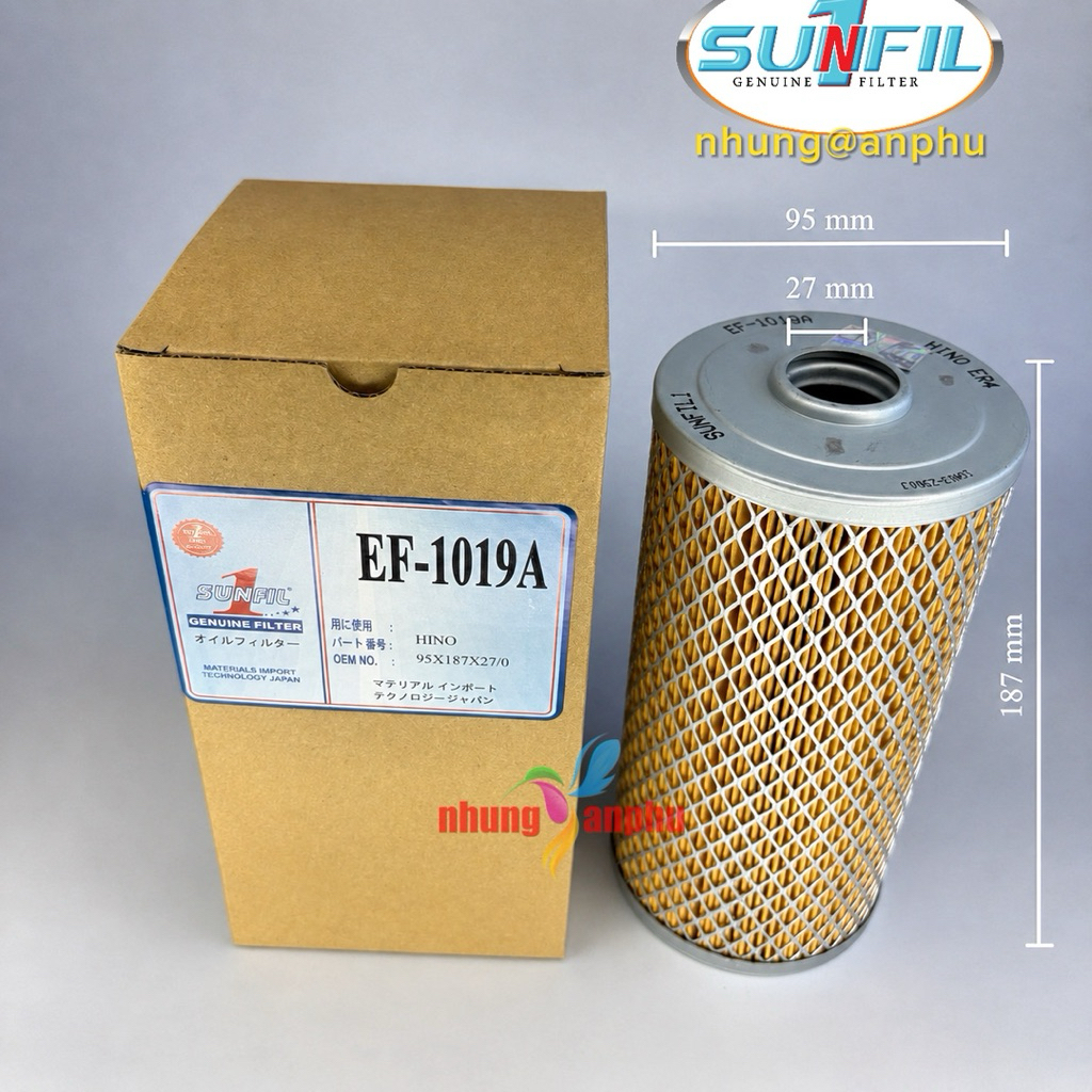 กรองน้ํามันเครื่อง Hino FL 15 ตัน ero 4 P502426 23304EV083 / 23304-EV083 Hino 500 FG FS36212