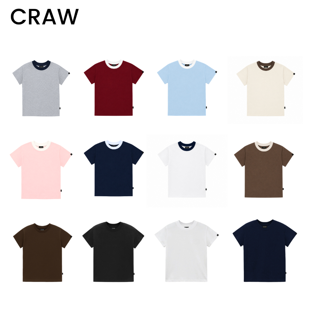 เสื้อทีเชิ้ตเด็ก Craw ผ้าคอตตอน 2 ทาง 250gsm - PB888