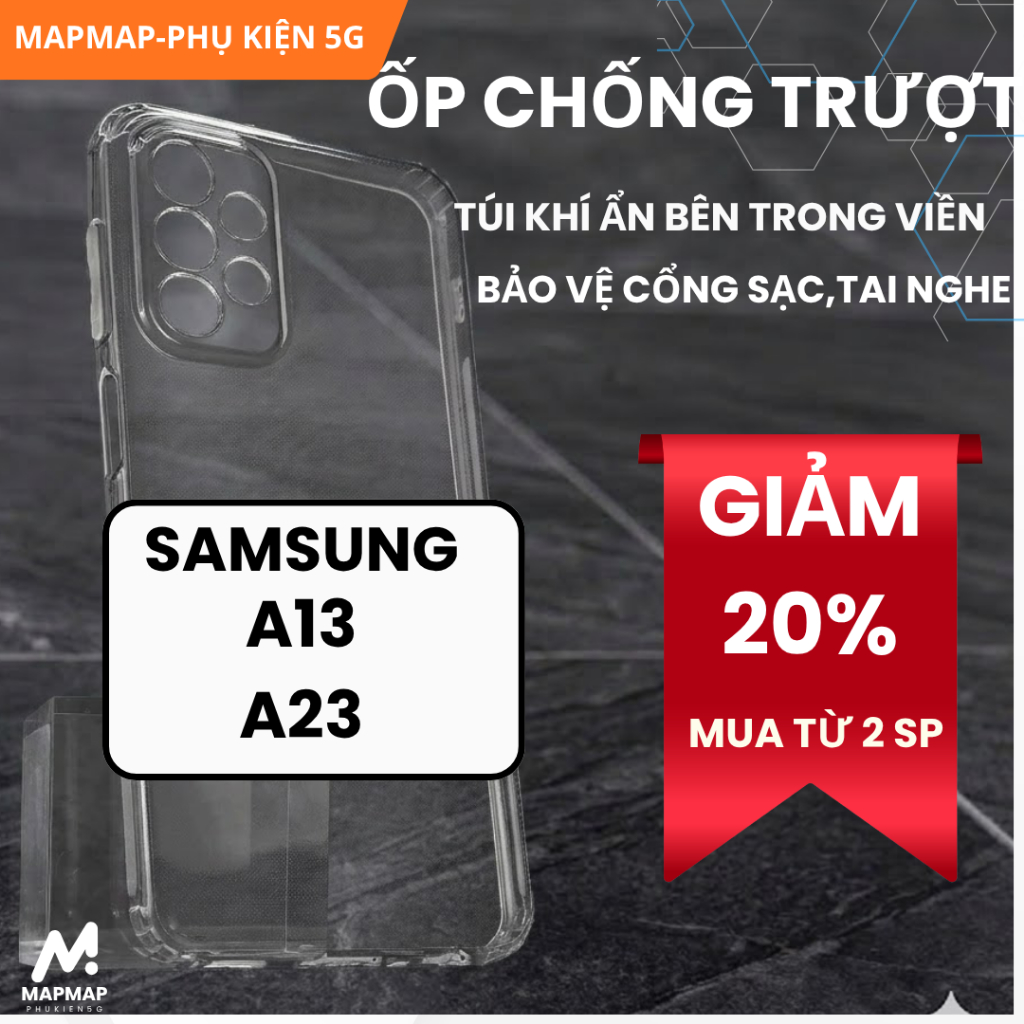 เคส Samsung A23, A13 4G|5G MAPMAP กันลื่น | เคสโทรศัพท์แบบยืดหยุ่น SS galaxy ปกป้องกล้องโทรศัพท์ Sam