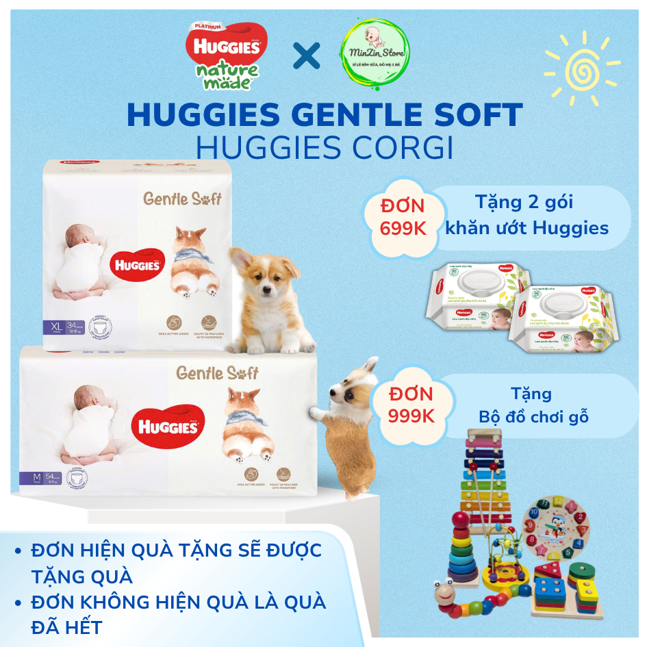 HUGGIES GENTLE SOFT Diapers - CORGI PANTS ไซส์ M/L/XL/XXL สําหรับเด็กทารก