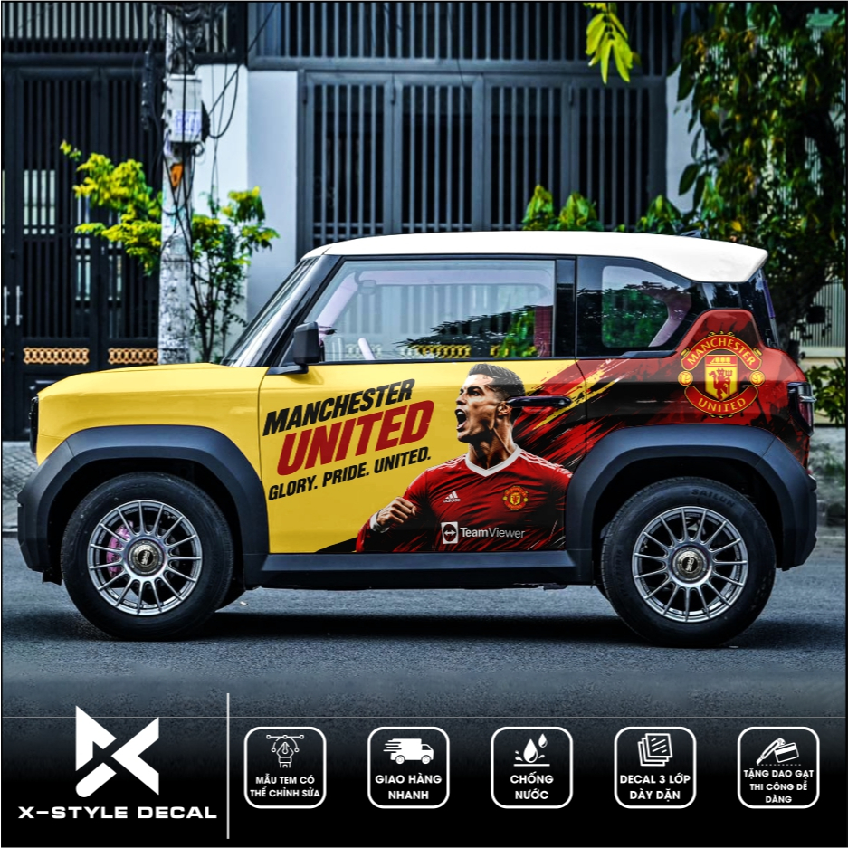 VF3 car Sticker - Decal Sticker Vf3 - Car Decal - Vf3 CR7 - 1 ชุดทั้งสองด้าน