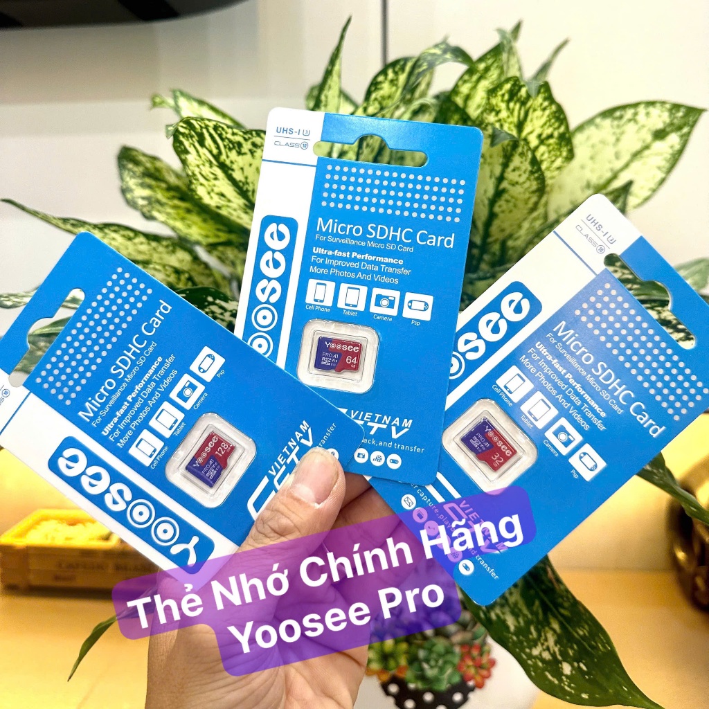 การ์ดหน่วยความจํา Yoosee Pro ของแท้ 128GB - 64GB - 32GB เฉพาะในการจัดเก็บกล้อง Yoosee