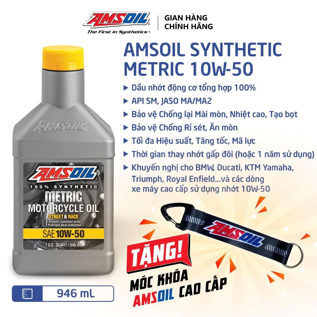 Amsoil Metric Manual Transmission Lubricant 10w50 946ml (MSRQT)