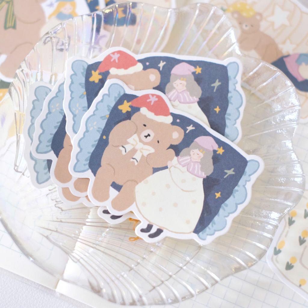 ชุดโน้ต 6 ตัว พร้อมธีม Goodnight meohime Teddy Bear