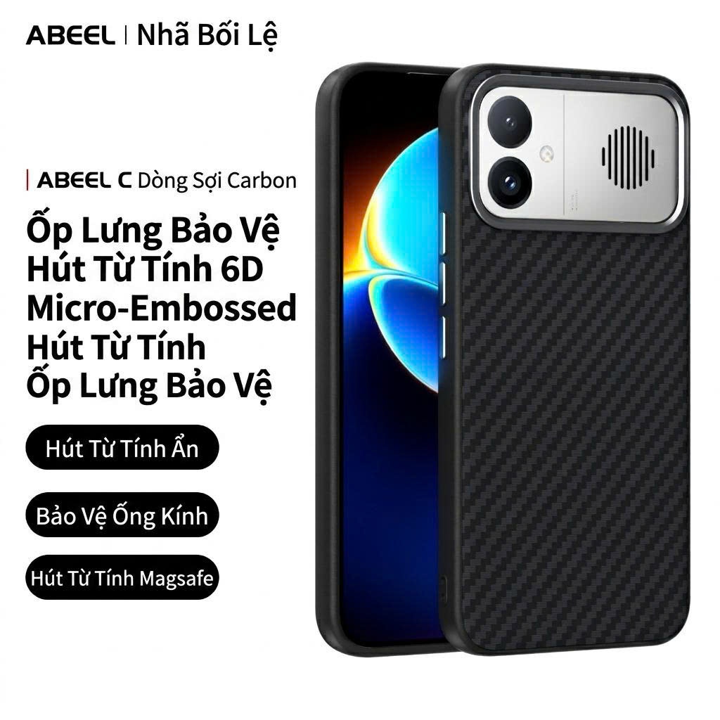 ABEEL เคสคาร์บอนไฟเบอร์แม่เหล็ก 6D สําหรับ Redmi K90 Pro Max / K90 Max / K90 / Ultra – ขอบ TPU กันกร
