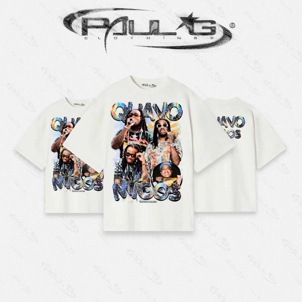 เสื้อยืด Paulg & Quavo ft Migos Dtg พิมพ์