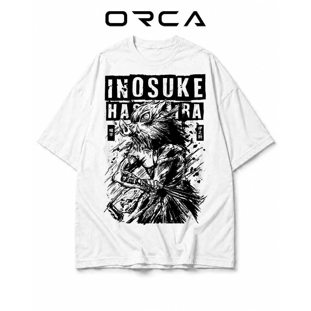 เสื้อยืด Orca พิมพ์ลาย Hashibira Inosuke Demon Slayer - ผ้าคอตตอนคุณภาพสูง - ORCA273