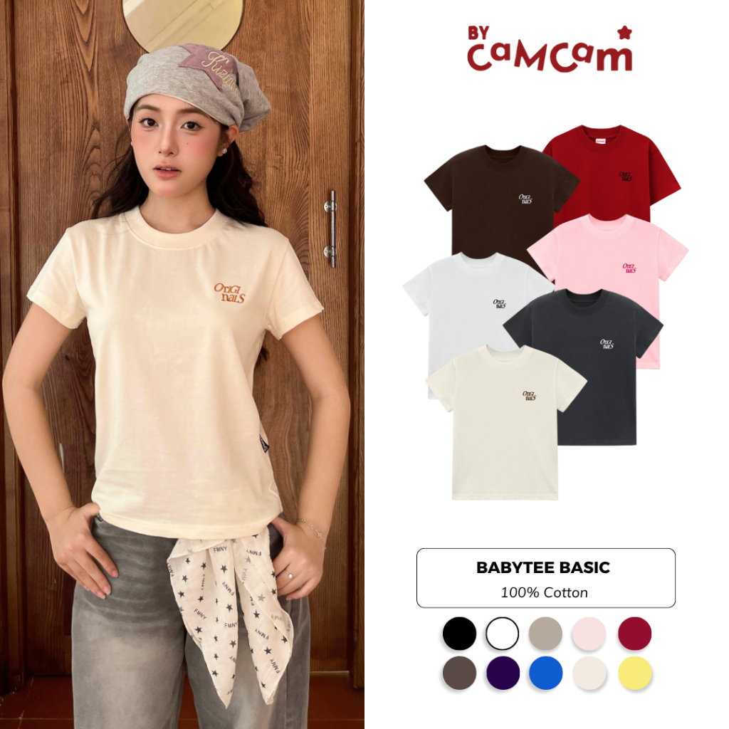 Baby Tee Bycamcam Basic BLACK/WHITE/GREY HOT TREND AMD015