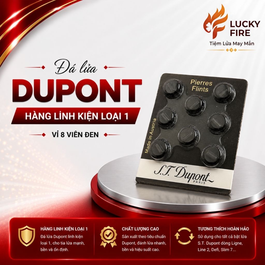 ST Dupont FLINT 8 ชิ้นดํา (RENERIC FLINT)