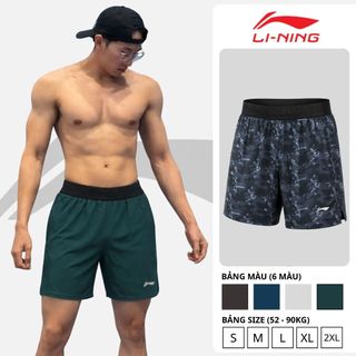 Quần đùi nam Li-Ning cạp chun K01, Quần short nam vải gió thể thao mềm mát Ultra Short TÚI KHOÁ KÉO