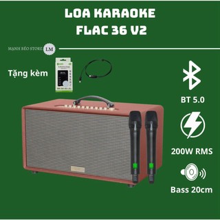 Dàn karaoke di động - Acnos Flac 36 v2 - 200w chống hú di tần - Bảo hành chính hãng 12T