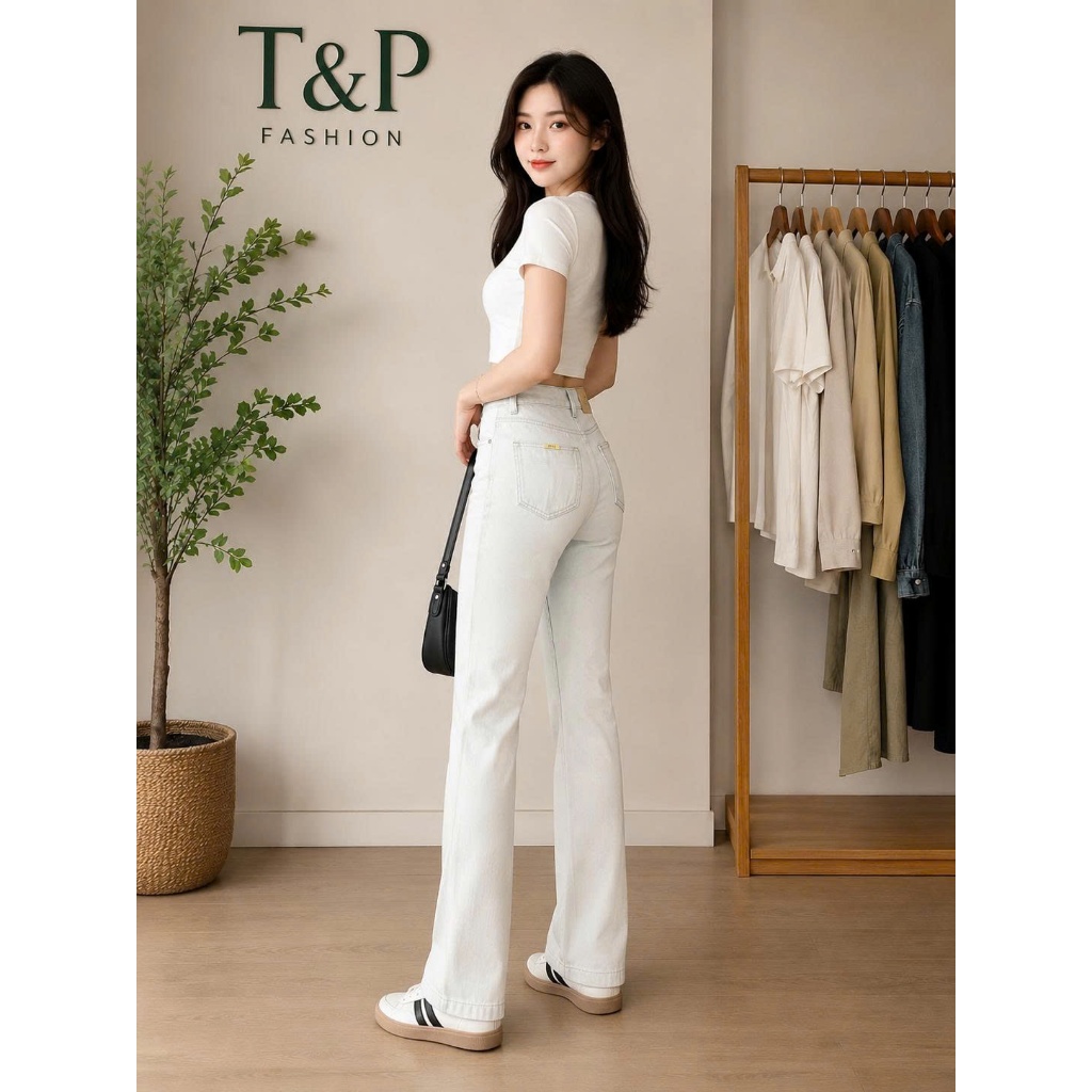 1187_SLITTING STRAIGHT-TUBE WHITE JEANS - FLOORABLE, EASY TO MATCH