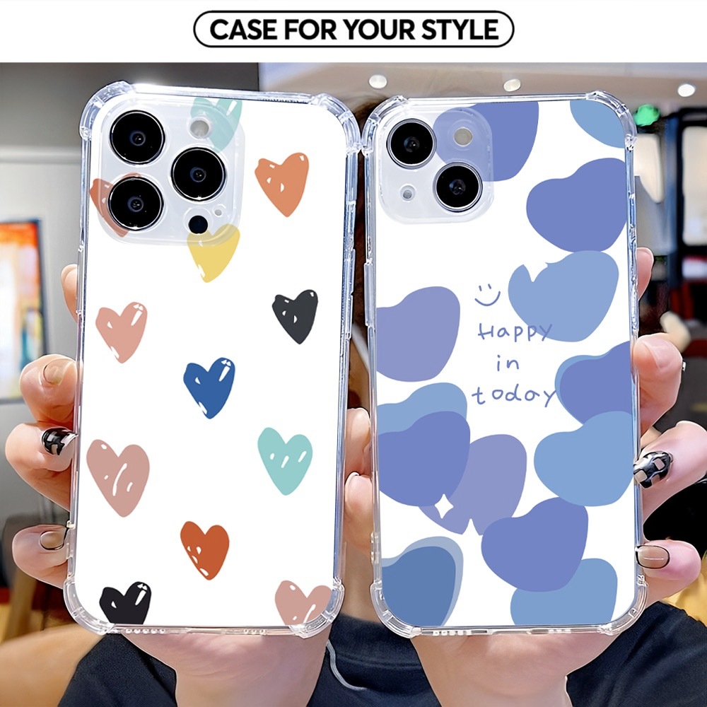 เคส Samsung สําหรับ A27/A37/A57/A36/A56/A06/A16/A06/A15/A55 กันกระแทกรูปหัวใจใส BST1