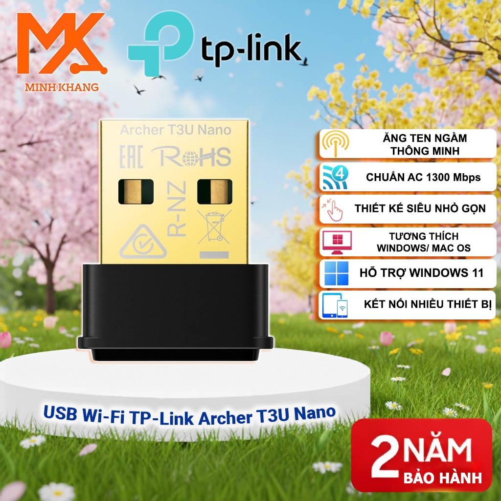 TP-Link Archer T3U Nano AC1300 – USB Wi-Fi Nano MU-MIMO ความเร็วสูง