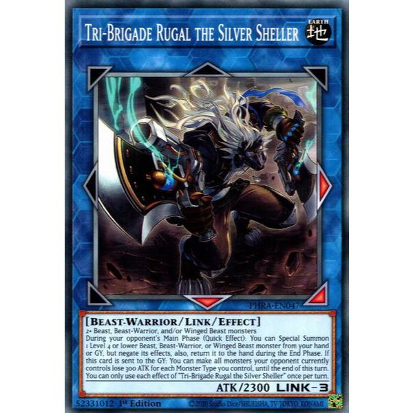 [ การ์ด Yugioh ของแท้ ] Tri-Brigade Rugal the Silver Sheller - PHRA-EN047 - ทั่วไป