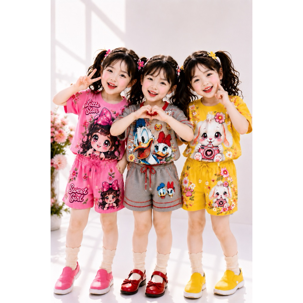Combo 3 ชุด LITTLE FLOWER PRINCESS ขนาด 7-45kg
